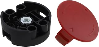 Repuestos para recortadora de césped, cubierta de carrete roja, conjunto de cabezal de corte negro, compatible con Bosch para AFS 23-37 F016F04841 F016F04839
