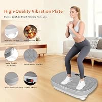 Homesy Vibration Platform Exercise Machine – Whole Body Workout, Fat-Burning & Lymphatic Support, Includes Remote and Resistance Bands, Shake Plate for Home Fitness and Fat Burning for Women Men, Grey — image 4
