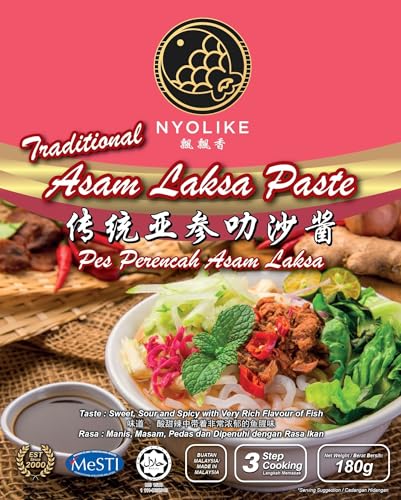 NYOLIKE Asam Laksa Paste 180g Malaysian Fish Seasoning