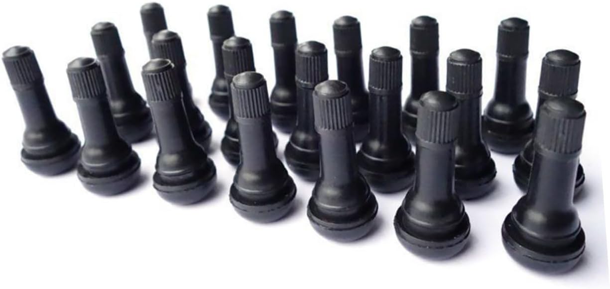 Hemobllo 20pcs Tubeless Tire Valve Stems Snap Rubber Replacement for Truck Black Color Psi Durable Design for Optimal Performance Rim Applications