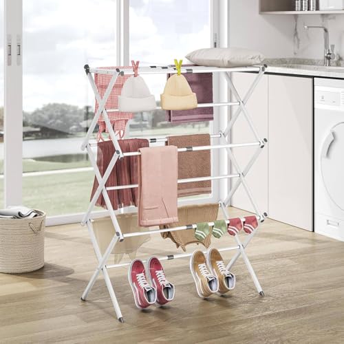 Séchoir à linge extensible en acier, une structure robuste à 3 niveaux - 6