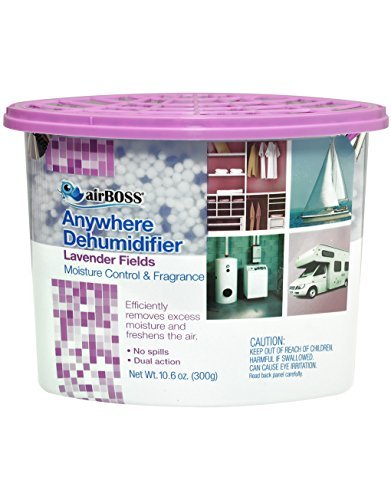 airBoss Anywhere Dehumidifier and Moisture Absorbent, Lavender Fields Scent for a Fresh Smelling Home, 10.6 oz, 6 Pack