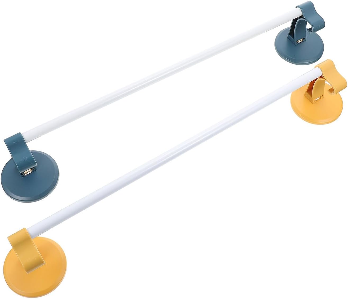 2Pcs Wall Mounted Towel Rack, Punch Free Bathroom Kitchen Holder