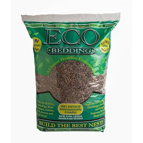 Eco Bedding 99% Dust-Free Paper Bedding for Small Pets and Birds, Eco Natural, 4.5L - Safe, Clean, Ideal Nesting & Burrowing Material for Comfort Cover
