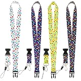 Molain Badge Lanyards, Star Lanyards Halsbänder mit abnehmbarer Schnalle Lanyards für Schlüssel Badge Holders Lanyards für Lehrer Krankenschwester Mitarbeiter Studenten (4 Farben)