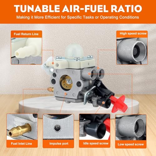 Hipa FS56RC Carburetor for Stihl FS 56 RC FS70R FS56 KM56RC FS70 FS70RC FS56C FC70 HT56C KM56 FC56 FS50 HL56K HT56 FS56R FS70C KN56 KM56C Trimmer Brushcutter Replace 4144 120 0608 C1M-S267A