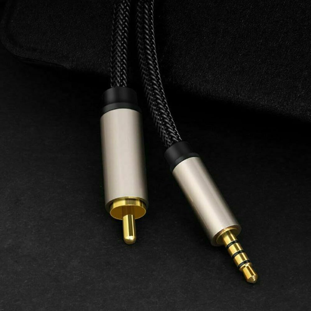 Câble audio coaxial numérique SPDIF RCA vers jack 3,5 mm, pour HDTV, barre de son, amplificateur, 1 m 2 m