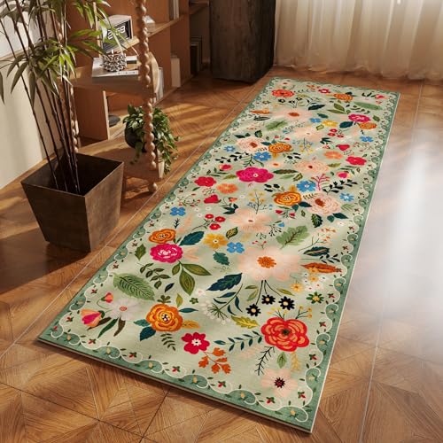 Rugcomf Runner Rug 2x6 Washable, Green by Rugcomf - Used condition - Image 6