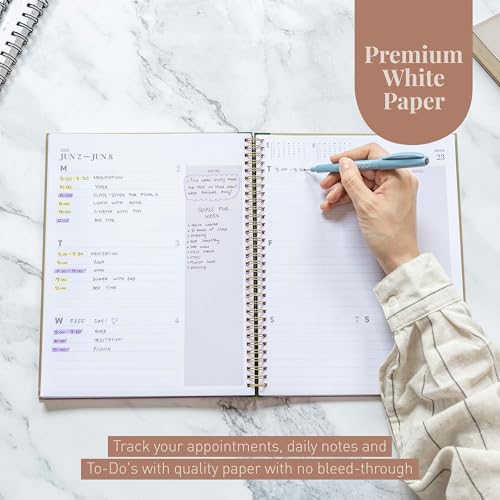 Riley's Planner 2024-2025 Academic Year, 18-Month Simple Weekly Planner - Streamlined Weekly & Monthly Agenda Planner, Sturdy Cover, Notes Pages, Twin-Wire Binding (8.5 x 11 inch, Green) - Thumbnail 6