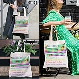RNYJJ Chemistry Tote Bag Gifts for Chemistry Teacher Chemist Science Lover, Periodic Table of Elements Canvas Tote Bag