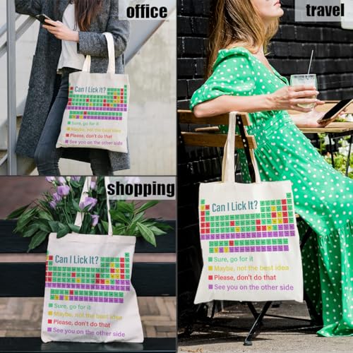 RNYJJ Chemistry Tote Bag Gifts for Chemistry Teacher Chemist Science Lover, Periodic Table of Elements Canvas Tote Bag