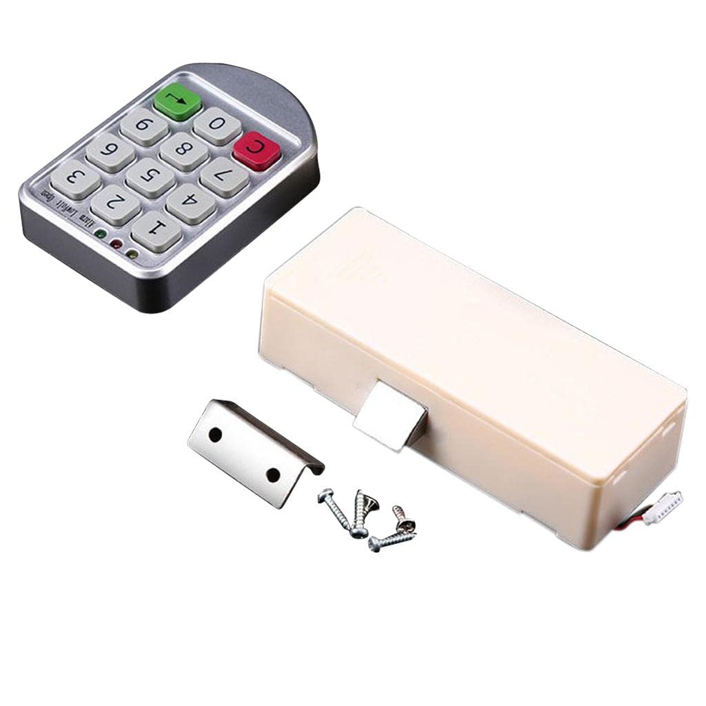 Juego de 5 teclados de contraseña digital con código electrónico sin llave, cerradura inteligente