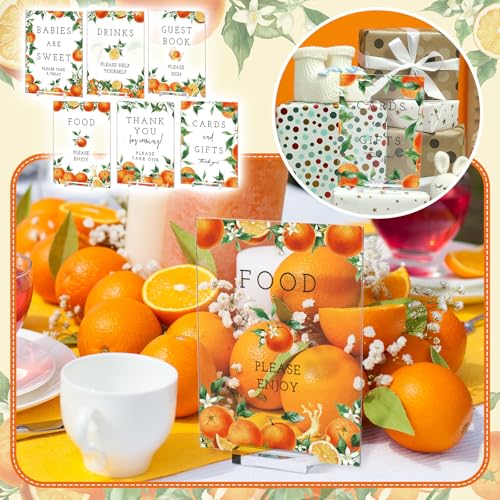 Image of Vercraft 6 Pcs A Little Cutie Is on The Way Baby Shower Table Decor