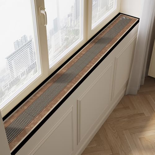 Window Sill Mat, Narrow Dustproof Window Sill Protective Cover Balcony Protective Pad Absorbent, Diatom Mud windowsill Pads Can Be Cut(Brown B,120x30cm(43.3x11.8))