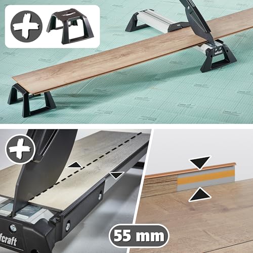 wolfcraft Projekt-Set „Winkel übertragen und Laminat schneiden“ I 8658000 I 2 praktische Helfer beim Verlegen von Vinyl und Laminat I inkl. VLC 800