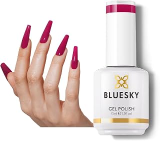 BLUESKY Red Gel Nail Polish- Rose Red Nail Polish Soak Off Gel Polish| Vegan&Cruelty-Free|Professional Salon Quality for Home DIY Manicure|Long Lasting Nail Lamp Needed 15ml CS01P/LIPSTICK RED
