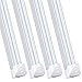 8FT Linkable LED Tube,V Shaped LED Bulbs,120W 14400LM 6000K,Double Side 4 Rows LED Bulbs,Hight Output, Clear Cover, Replace Existing T8 T10 T12 Fluorescent Light Fixture(25-Pack),Ship from USA