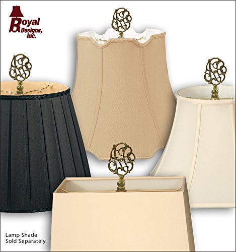 Royal Designs, Inc. F-5015PB-2 Royal Designs Hand Carved Caste Floral 3 Inch Lamp Finial thumb #3