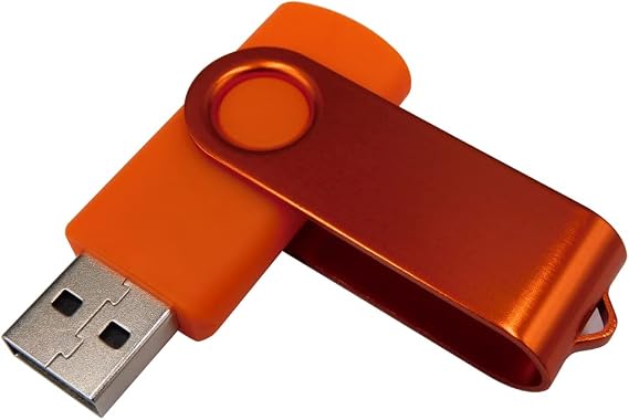 1GB USB Flash Drives Memory Sticks Thumb Drive with OTG & USB C/Type C Adaptor (Orange)