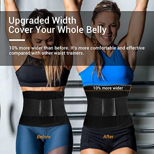ATERCEL Waist Trainer, Adjustable Belly Belt for Fitness, Sauna Sweat Belt for Women and Man