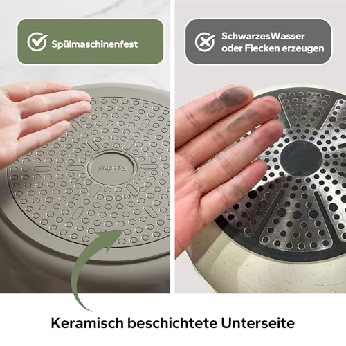 Redchef Antihaft Beschichtet Bratpfanne 24cm, Keramik Pfanne Induktion, Omelette Pfanne, PTFE-frei PFAS-frei PFOA-frei, Kratzfest Spülmaschinenfest 3