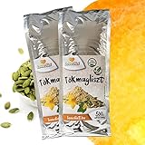 ✅Tipp: Wie wärs denn mal mit grünen Kässpätzle?! Dafür einfach ca. 20% der gewöhnlichen Mehlmenge durch Kürbiskernmehl ersetzen.