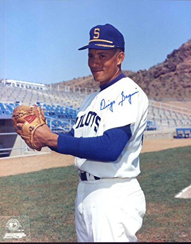 Diego Segui (Seattle Pilots) Autographed/Original Signed 8x10 Color Photo Showing Him w/the Pilots of 1969