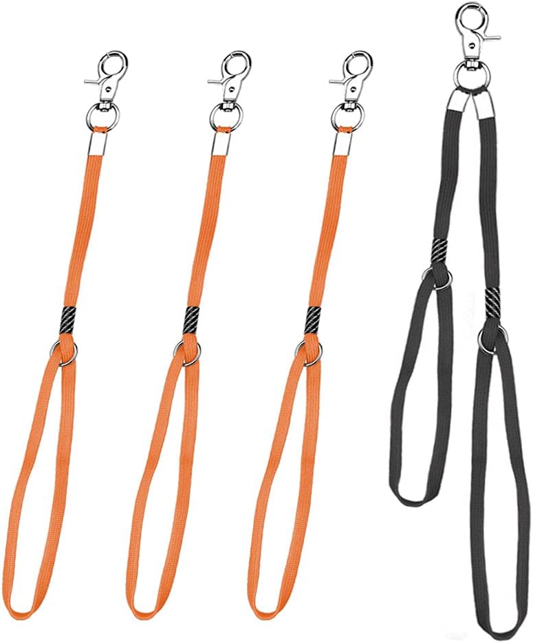 Dog Grooming Loop - Heavy Duty Nylon Noose Restraint for Pet Bathing(Pack of 4,Orange, 22") (Orange)