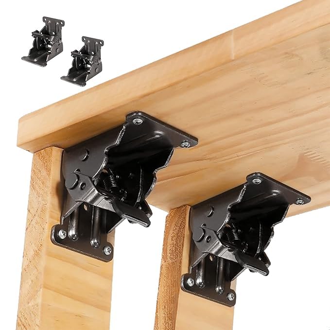 TENDULA Heavy-Duty Folding Table Brackets (Set of 2) | Self-Locking ...