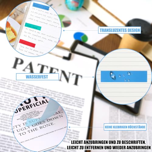 JOLCEEY 3200 Stück Sticky Notes,16 Stile Klebezettel Tabs Beschreibbare Haftstreifen Post It Transparent für Büro Schule Seitenmarkierung Klebemarkierung