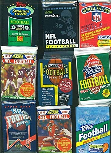 Dream Lot Of Old Unopened Football Cards In Packs 60 Cards In Packs From The Late 80S And Early 90S #TOP3