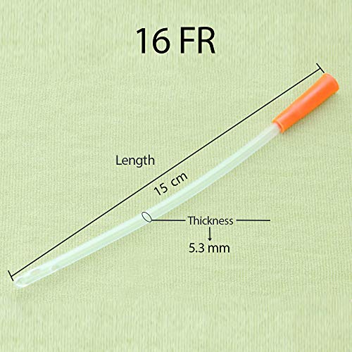 Healthandyoga(Tm) Enema Supplies – Short 15 Centimeters Discomfort-Free, Medical Grade Colon Tips - Flexible Rounded End For Smooth Insert - Saver Pack - Set Of 10 (16 Fr) #TOP5