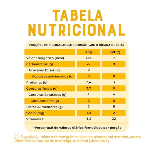 OKOSHI - Canjica de Milho Sabor Manteiga - Pipoca Sabor Manteiga, Snacks Saudáveis de Baixa Caloria,