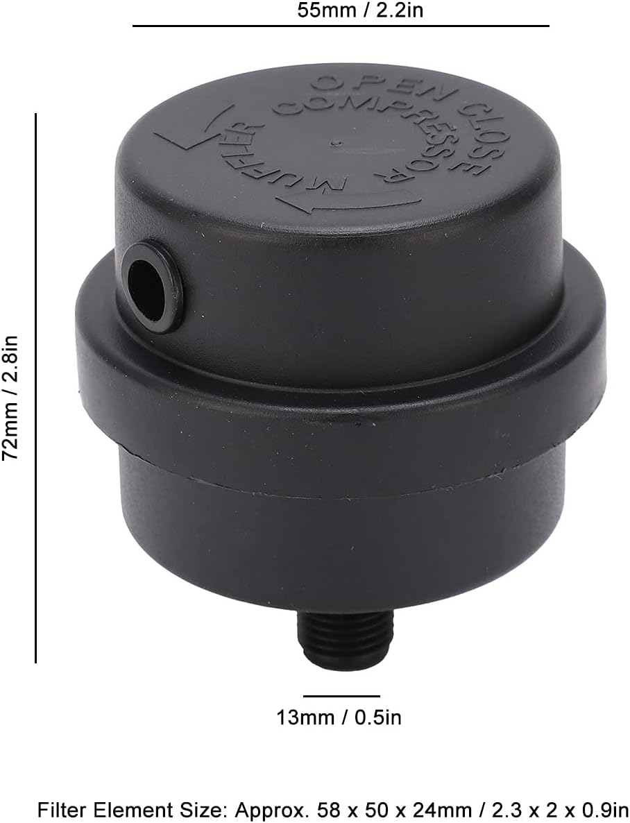 G1/4 OilFree Muffler, Air Compressor Silencer Filter, Air Compressor Filter Elements, Ideal Accessory for Air Compressors air compressor muffler oil muffler g1 filter
