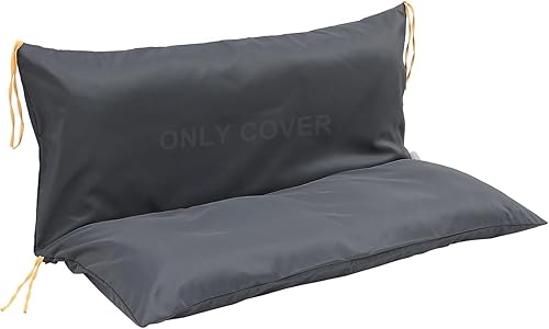 Funda de cojín de repuesto para columpio de tres asientos, antideslizante, con diseño de cuerda de amarre para muebles de exterior, cremallera fácil