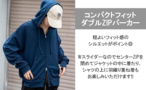 ウィゴー WEB限定 ダブルZIP パーカー スウェット ジップパーカー の商品画像 1
