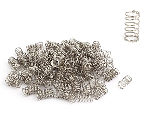 XJS Metal Compression Spring Silver Tone (0.8x11x21mm 40 Pcs)