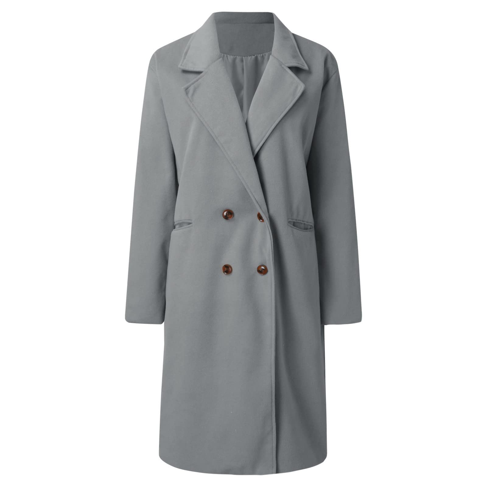 Wintermantel Damen Elegant Winterjacke Damen Lang Wollmantel Winter