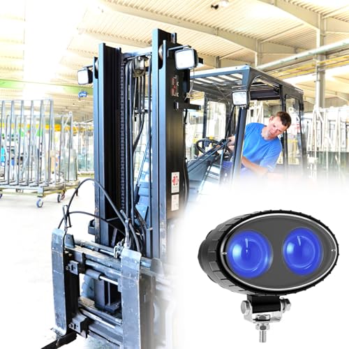 QWORK LED Forklift Safety Light Blue Spot Light, 8W, 250LM, 10V-100V ...