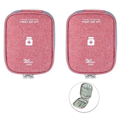 DARENYI 2-teiliges Mini-Erste-Hilfe-Set, Reise Medizin Aufbewahrungstasche Tragbare Erste-Hilfe-Tasche Cover