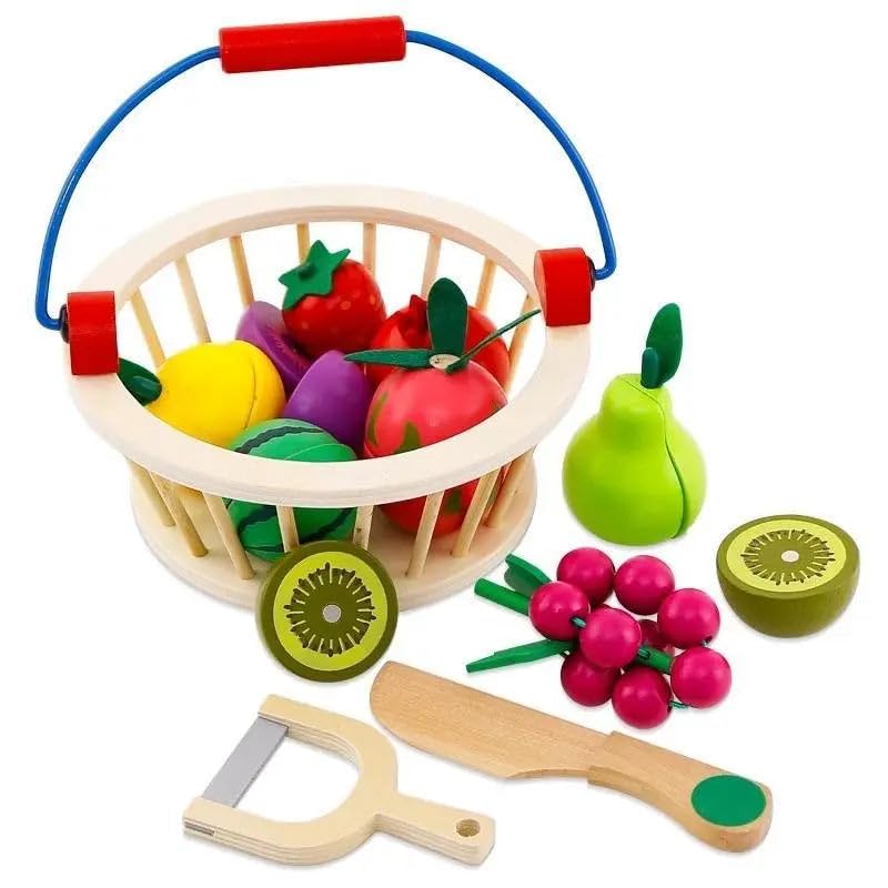 JOUETS BY EDUSPARK 12 PC Magnetic Fruit Cutting Set,Pretend Fruit & Vegetables Accessories with Shopping Storage Basket, Sliceable Cutting Fruit Vegetable Toys, Children Gift Set (B0CTMYVCQQ) Amazon Price History, Amazon Price Tracker
