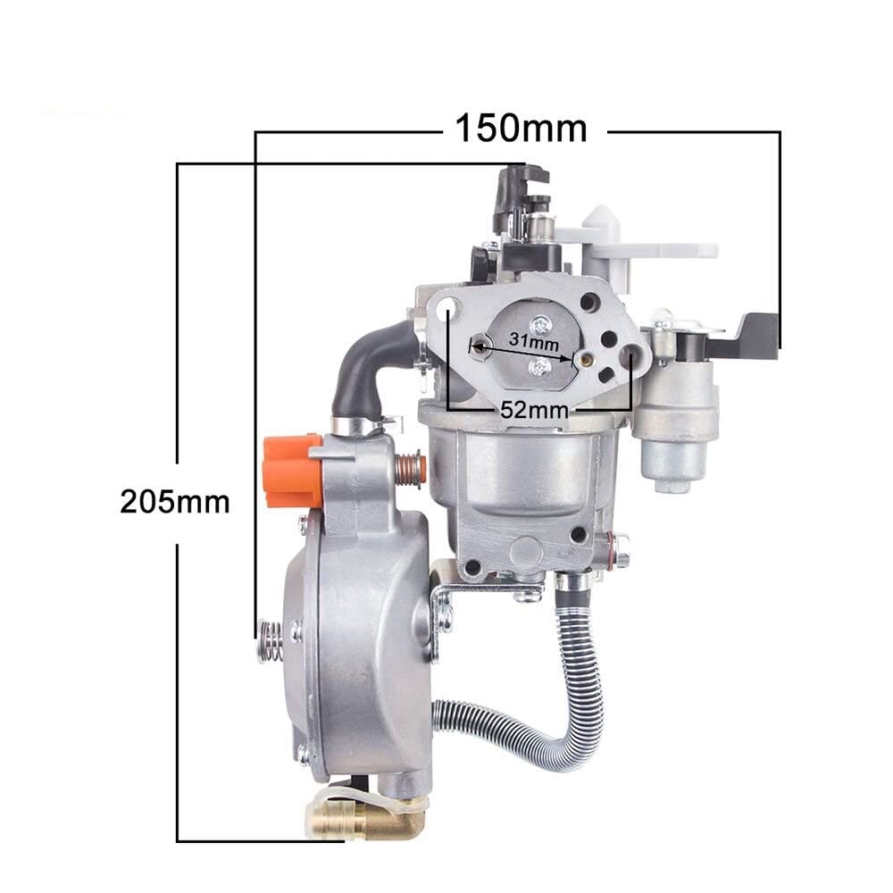 Montaje Carburador Para Piezas Generador De Bomba De Agua Para 3KW Para 177F Para GX270 Para Motor 9HP Carburador LPG Combustible Dual Para Kit De Conversión NG