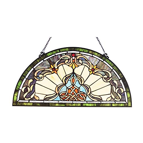 Radiance Goods Tiffany-Style Victorian Stained-Glass Window Panel 12.5