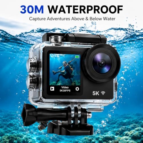 AUSEK 5K Action Camera 30FPS 30M Waterproof - Image 2