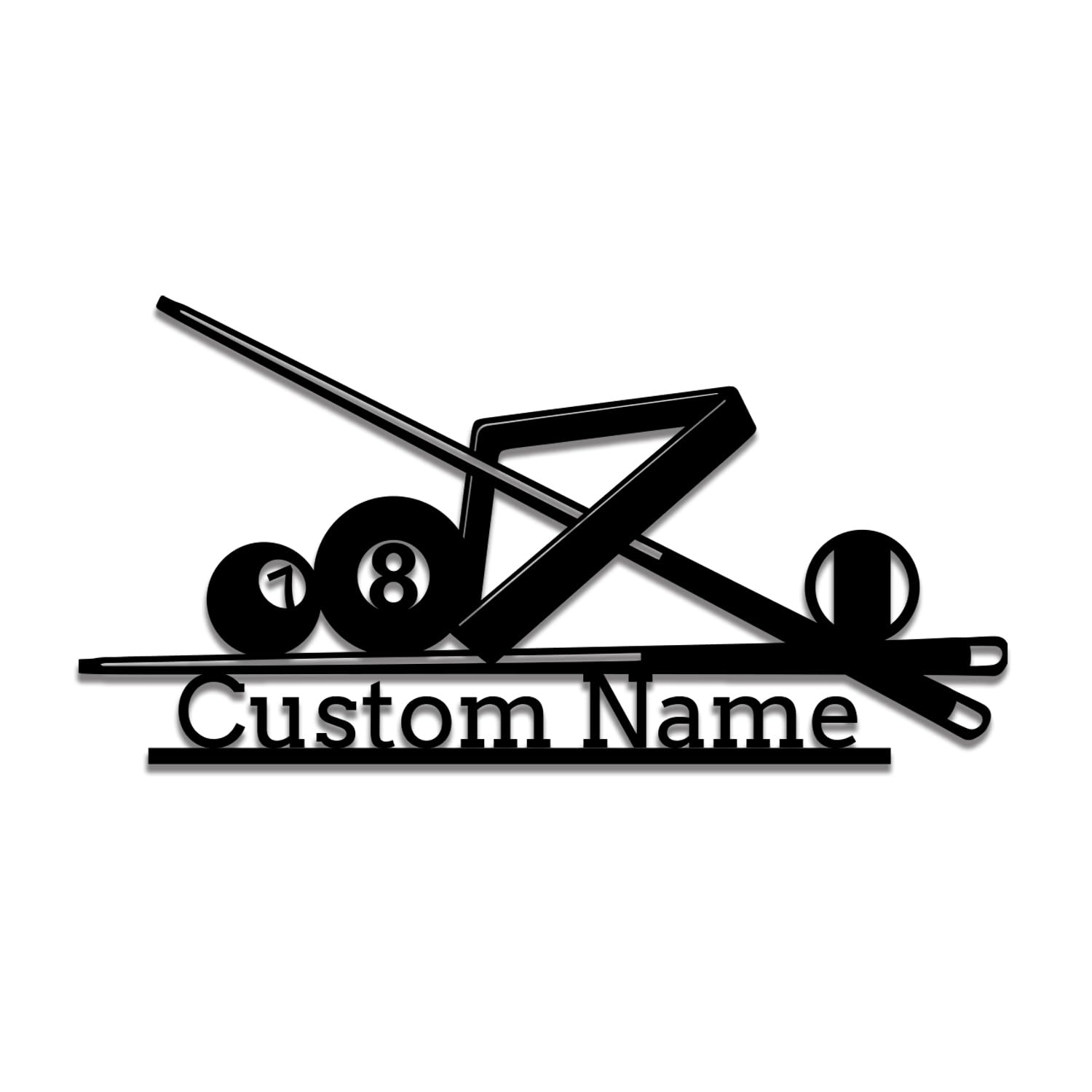 Survalue Billiards C Personalized Custom Billiards Metal Wall Art, Personalized Billiards Sport And Bar Metal Wall Art, Custom Snooker Player Name Sign Home Decor, Billiards Wall Decor, Billiards Player Metal Wall Art