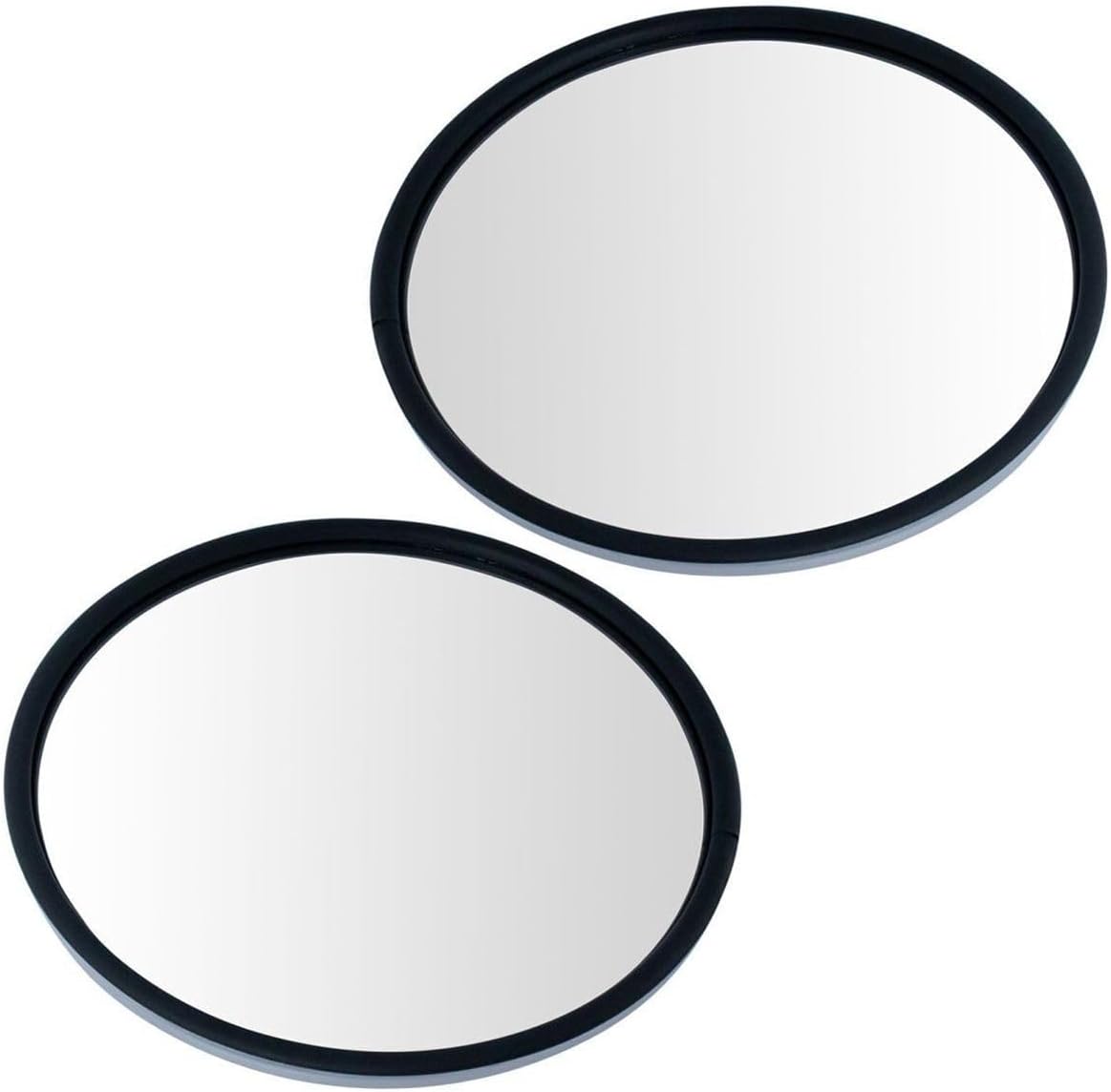 4 Pieces - 5" Round Convex Mirror Stainless Steel Heated Offset Stud w/Bracket Paint Match for GMC for C6000 C6D044 1981