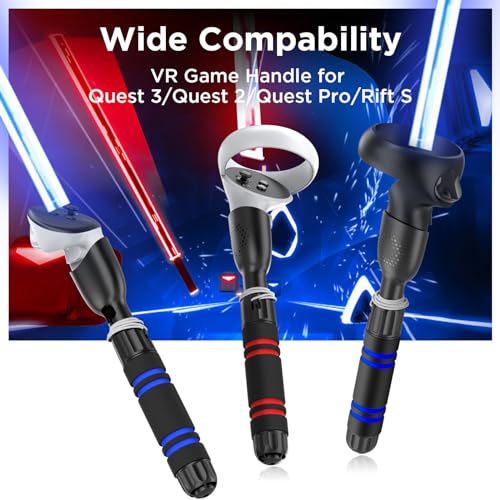 Image of YOGES Gorilla Tag Long Arms Compatible with Meta Quest 3S / Quest 3 / Oculus Quest 2 / Quest Pro /Rift S Controller, Beat Saber Handle Attachments VR Sticks Dual Extensions Grips for Playing VR Games