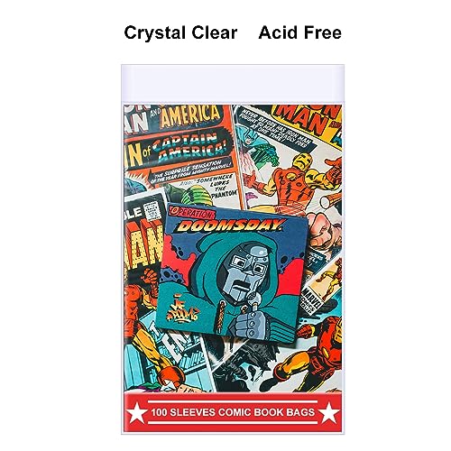 Image of 100ct Current Comic Bags and Boards - Reusable Boards, Bags 1 1 /2 inch Flap, Clear Protector