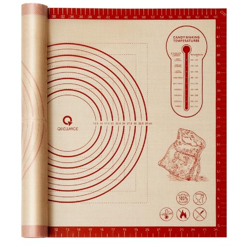 Comparison: Best Silicone Pastry Mat 5 Silicone Baking Pastry Dough Mat - 28x20Inch Extra Large Cookie Bread Rolling Mats Sheet, Nonstick Kitchen Counter Kneading Board, Thick Reusable Pie Cookies Pizza Fondant Making Matt with Measurement