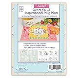 June Tailor Quilt As You Go Inspirational Mug Mats Charming, Natural/Blue Ink Each